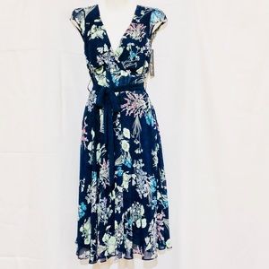 Navy Floral Dress